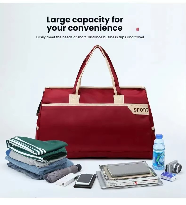 Waterproof Large Capacity Dry Wet Separation Shoe Compartment Lightweight Weekender Travel Tote Bag - product detail