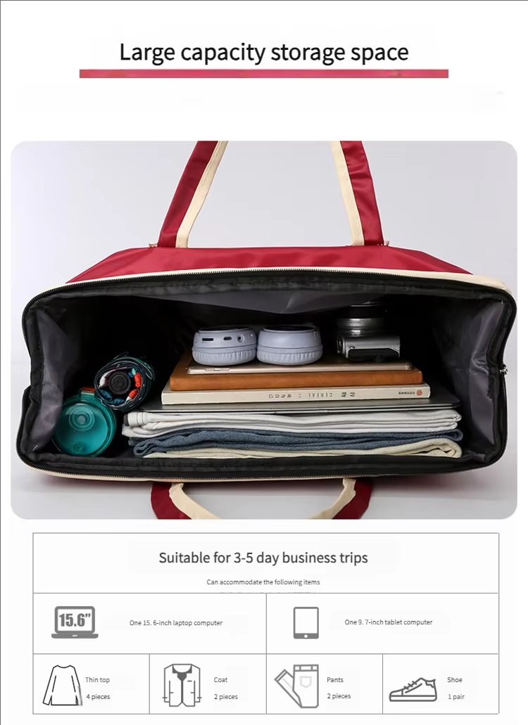 Waterproof Large Capacity Dry Wet Separation Shoe Compartment Lightweight Weekender Travel Tote Bag - product detail