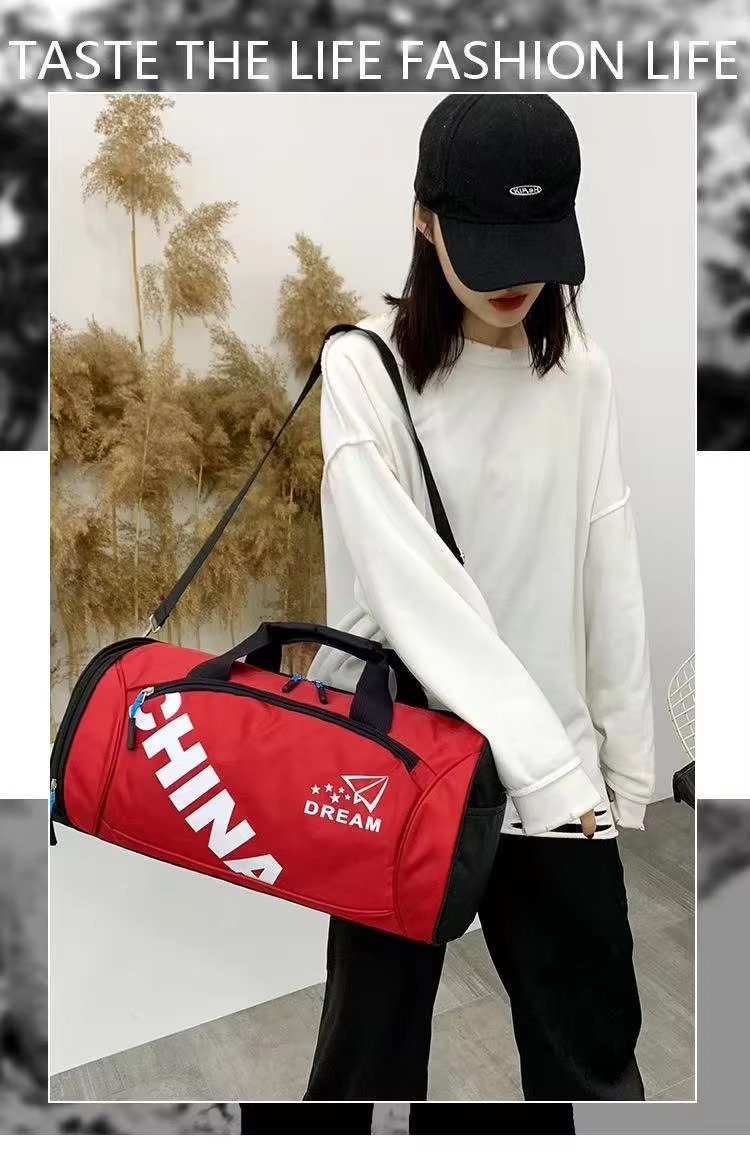 Low Moq Gym Sports Fitness Exercise Shoulder Bag Cheap Nylon Dry and Wet Separation Yoga Bag Waterproof Travel Duffel Bag detail image