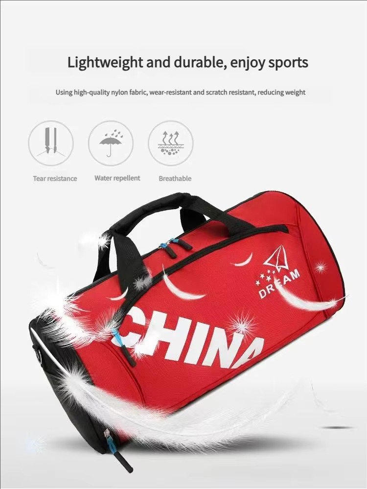 Low Moq Gym Sports Fitness Exercise Shoulder Bag Cheap Nylon Dry and Wet Separation Yoga Bag Waterproof Travel Duffel Bag detail image