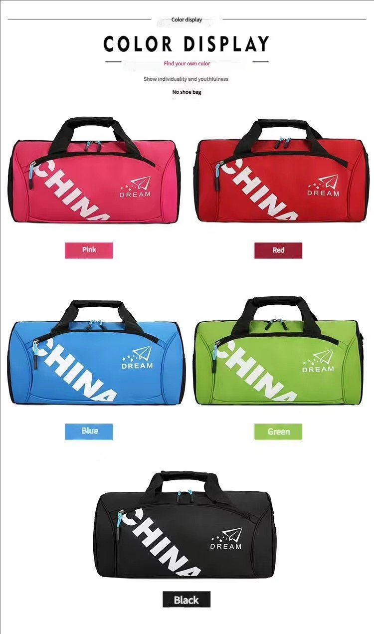 Low Moq Gym Sports Fitness Exercise Shoulder Bag Cheap Nylon Dry and Wet Separation Yoga Bag Waterproof Travel Duffel Bag detail image