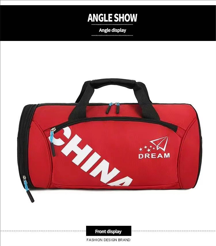 Low Moq Gym Sports Fitness Exercise Shoulder Bag Cheap Nylon Dry and Wet Separation Yoga Bag Waterproof Travel Duffel Bag detail image