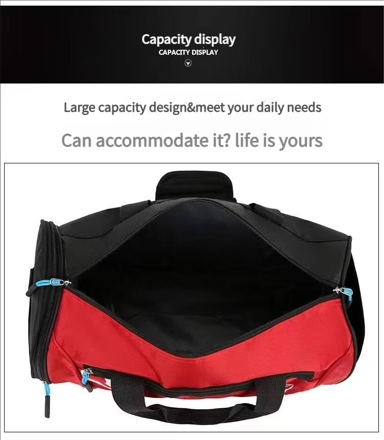 Low Moq Gym Sports Fitness Exercise Shoulder Bag Cheap Nylon Dry and Wet Separation Yoga Bag Waterproof Travel Duffel Bag detail image