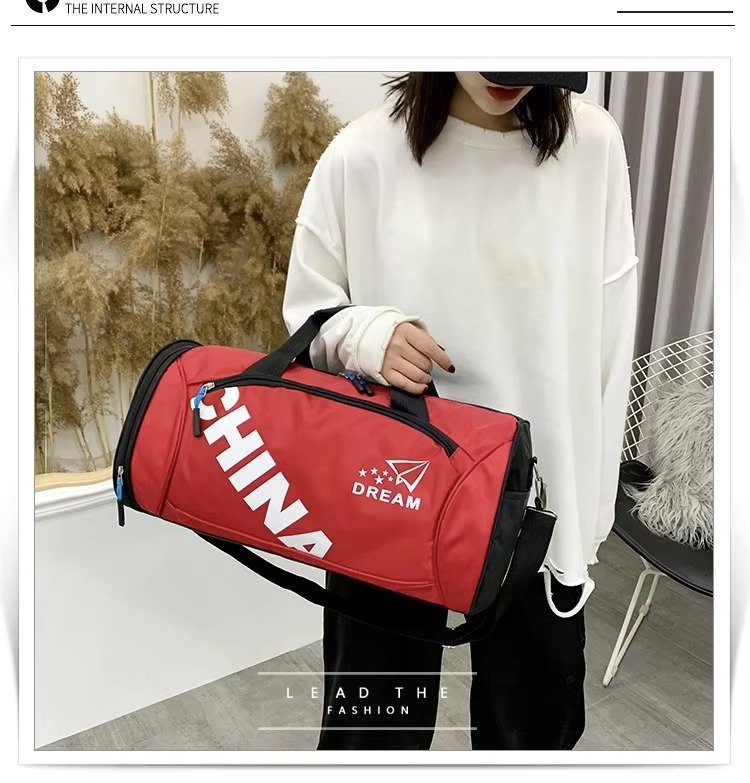 Low Moq Gym Sports Fitness Exercise Shoulder Bag Cheap Nylon Dry and Wet Separation Yoga Bag Waterproof Travel Duffel Bag detail image