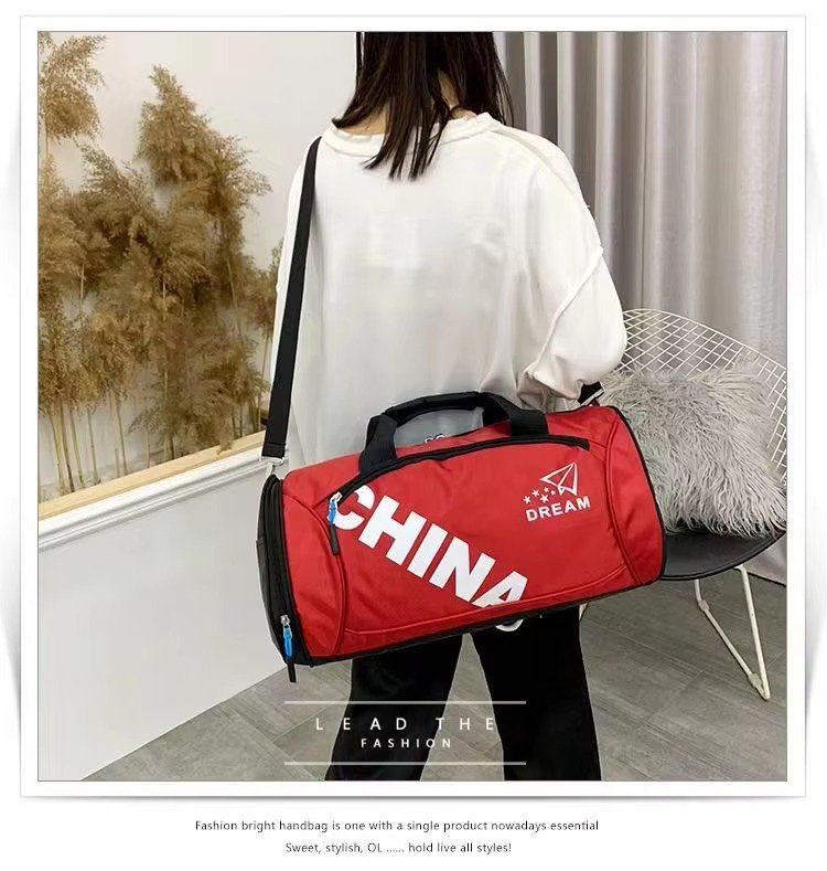 Low Moq Gym Sports Fitness Exercise Shoulder Bag Cheap Nylon Dry and Wet Separation Yoga Bag Waterproof Travel Duffel Bag detail image