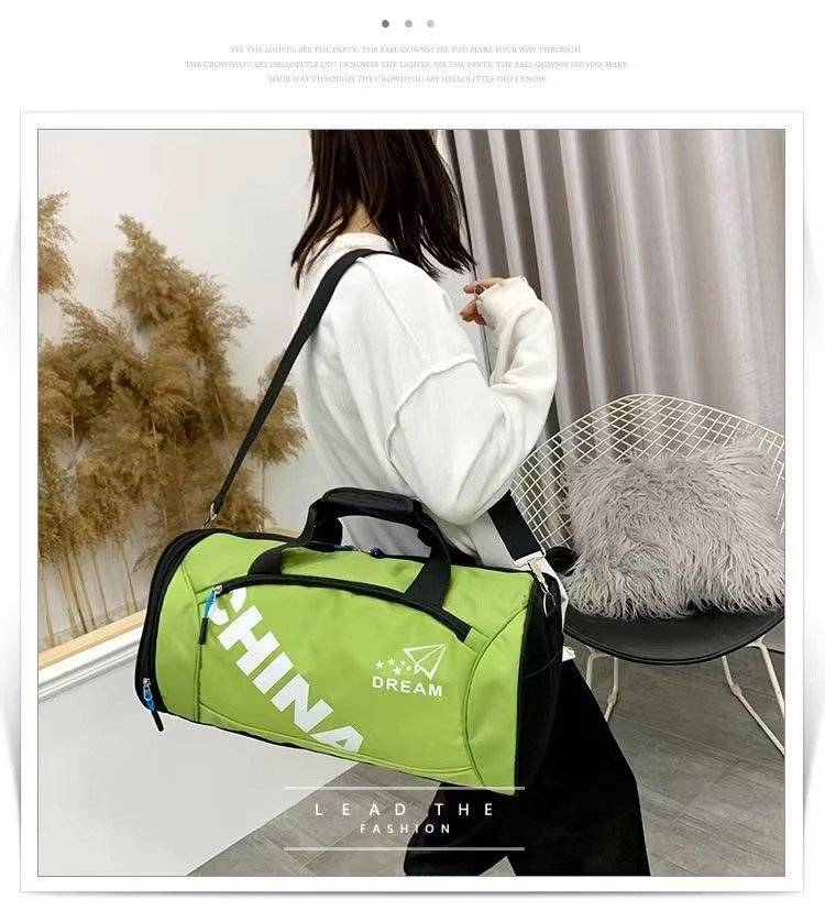 Low Moq Gym Sports Fitness Exercise Shoulder Bag Cheap Nylon Dry and Wet Separation Yoga Bag Waterproof Travel Duffel Bag detail image