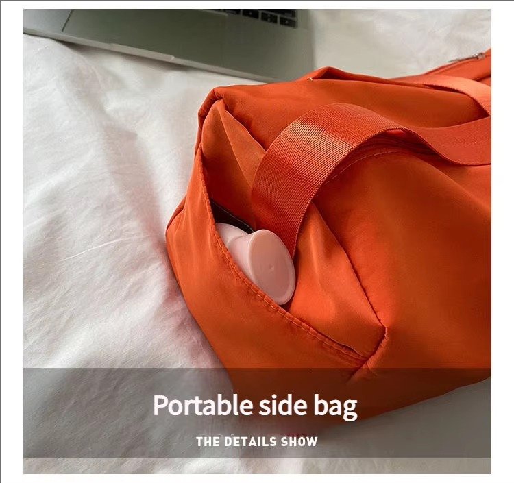 Large Capacity Solid Color Single Shoulder Crossbody Toast Bag Waterproof Sport Gym Fitness Travel Duffel Bag For detail image