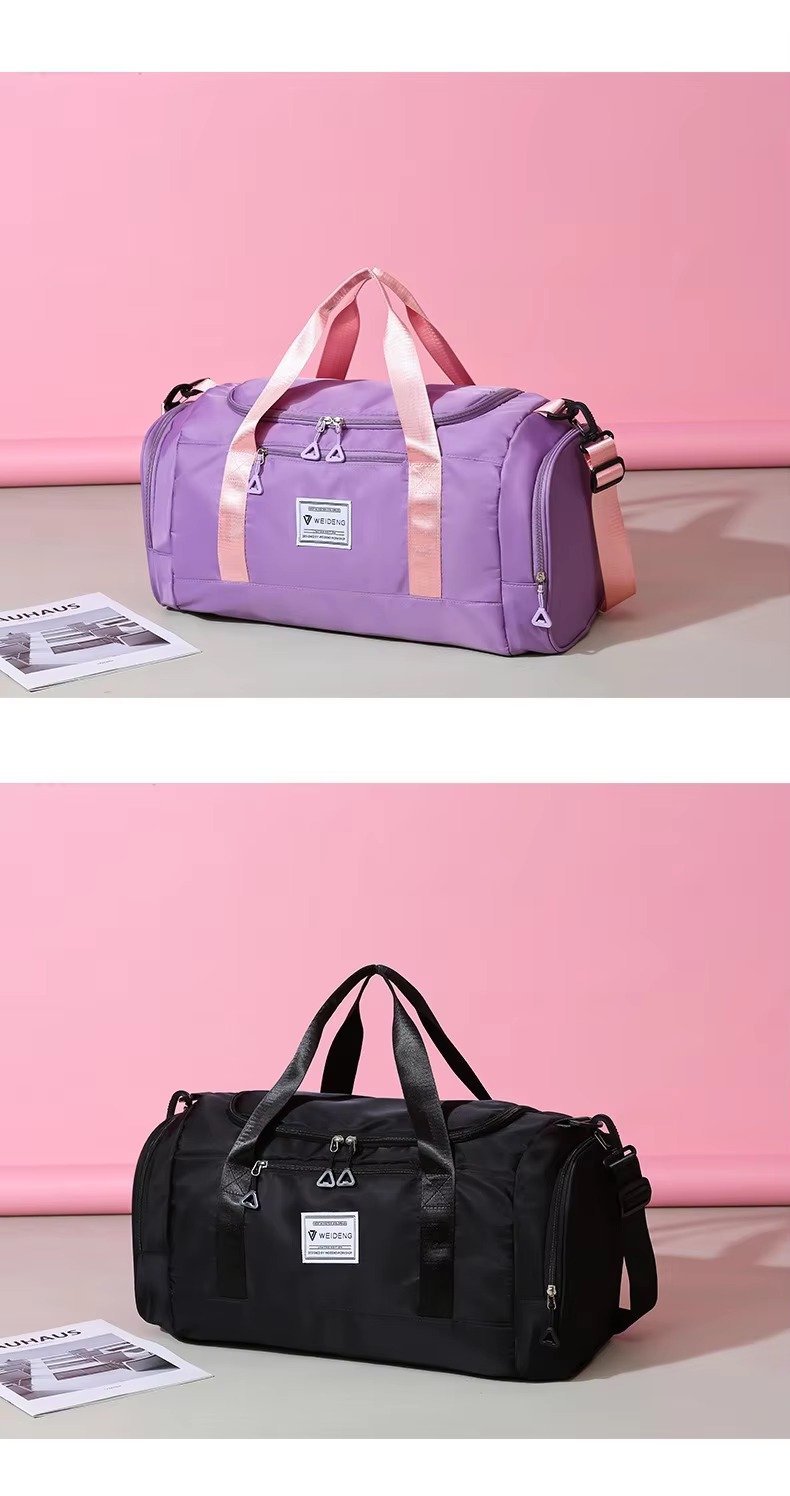 Large Capacity Storage Shoulder Bags Carry On Airplane Gym Fitness Tote Duffle Travel Bag Handbags with Shoes Compartment detail image