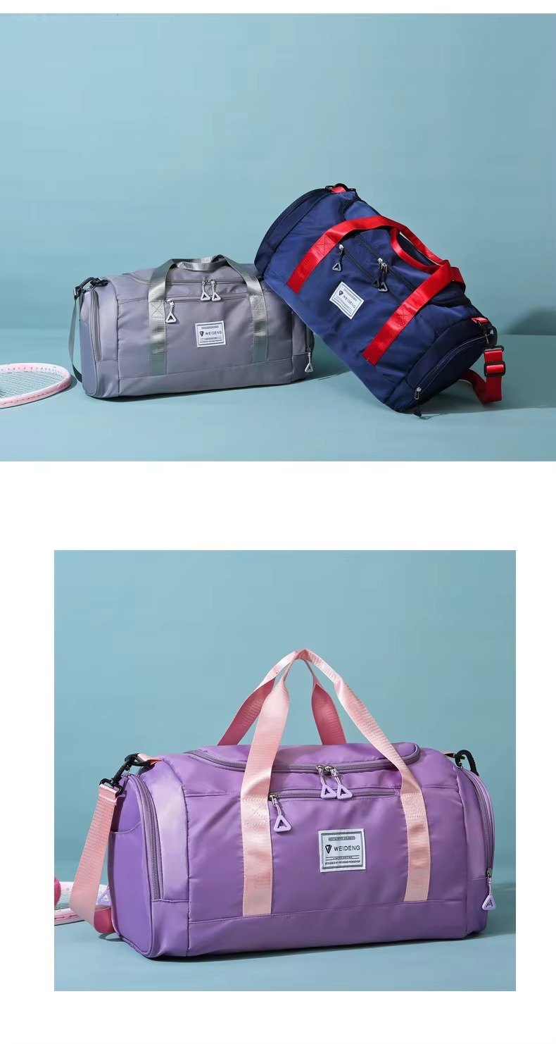 Large Capacity Storage Shoulder Bags Carry On Airplane Gym Fitness Tote Duffle Travel Bag Handbags with Shoes Compartment detail image