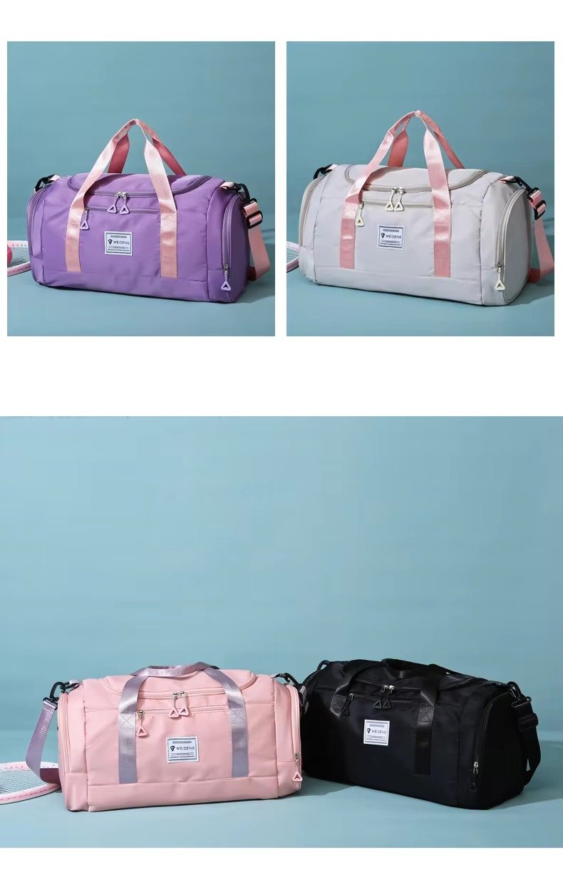 Large Capacity Storage Shoulder Bags Carry On Airplane Gym Fitness Tote Duffle Travel Bag Handbags with Shoes Compartment detail image