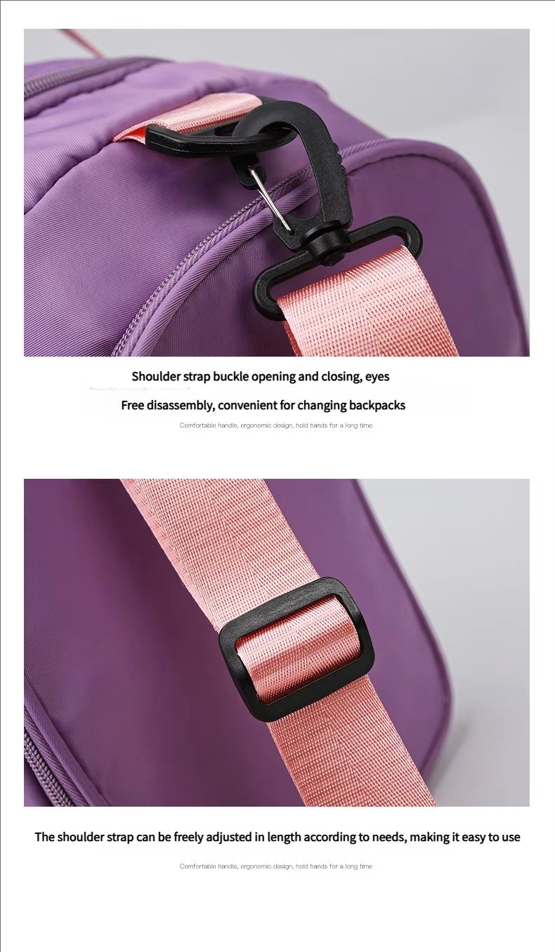 Large Capacity Storage Shoulder Bags Carry On Airplane Gym Fitness Tote Duffle Travel Bag Handbags with Shoes Compartment detail image