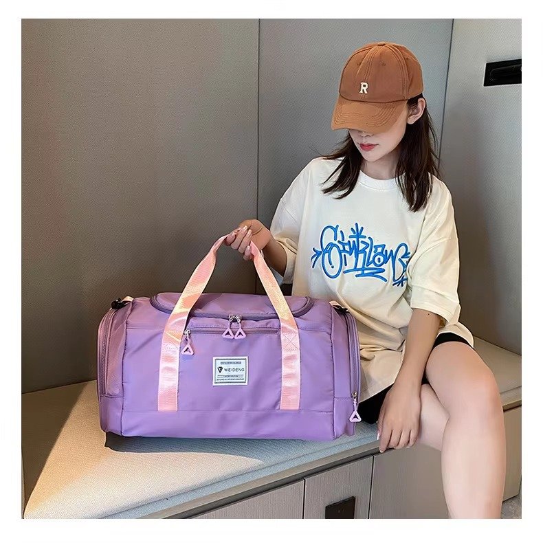 Large Capacity Storage Shoulder Bags Carry On Airplane Gym Fitness Tote Duffle Travel Bag Handbags with Shoes Compartment detail image