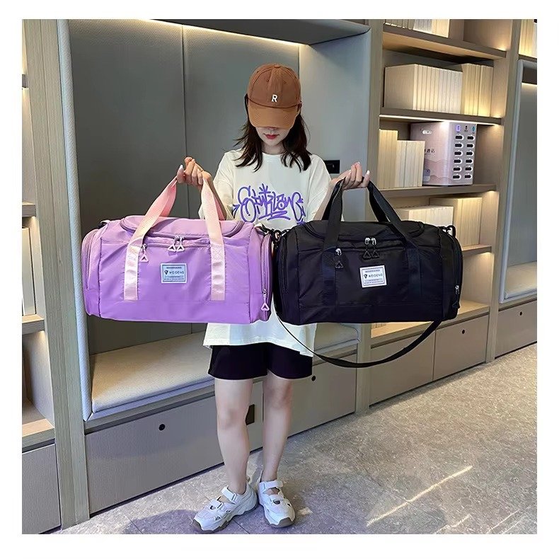Large Capacity Storage Shoulder Bags Carry On Airplane Gym Fitness Tote Duffle Travel Bag Handbags with Shoes Compartment detail image
