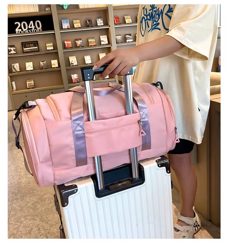 Large Capacity Storage Shoulder Bags Carry On Airplane Gym Fitness Tote Duffle Travel Bag Handbags with Shoes Compartment detail image