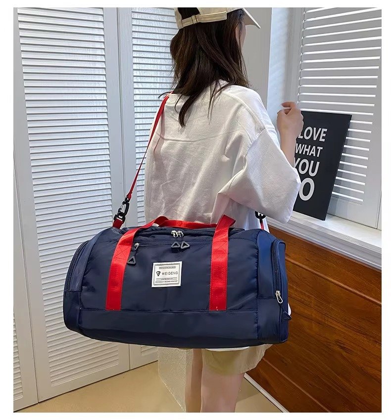 Large Capacity Storage Shoulder Bags Carry On Airplane Gym Fitness Tote Duffle Travel Bag Handbags with Shoes Compartment detail image