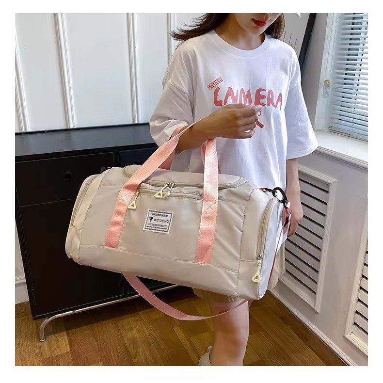 Large Capacity Storage Shoulder Bags Carry On Airplane Gym Fitness Tote Duffle Travel Bag Handbags with Shoes Compartment detail image