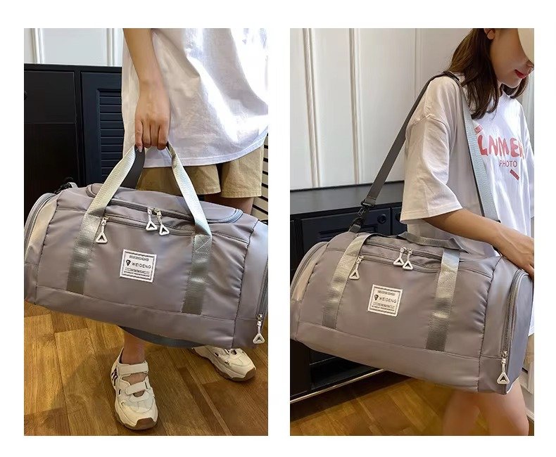 Large Capacity Storage Shoulder Bags Carry On Airplane Gym Fitness Tote Duffle Travel Bag Handbags with Shoes Compartment detail image