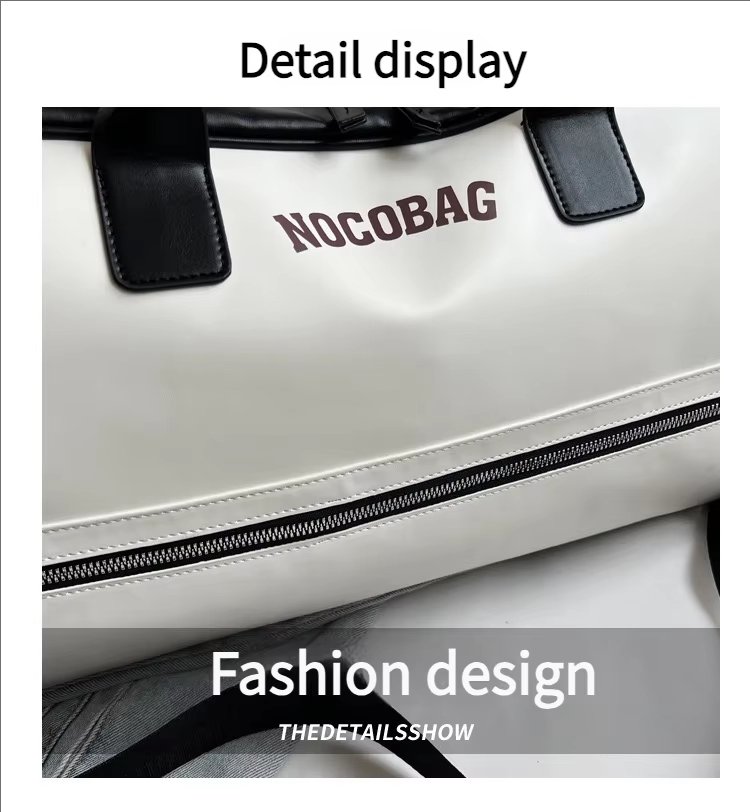 Waterproof PU Leather Business Travel Overnight Duffel Bag product detail