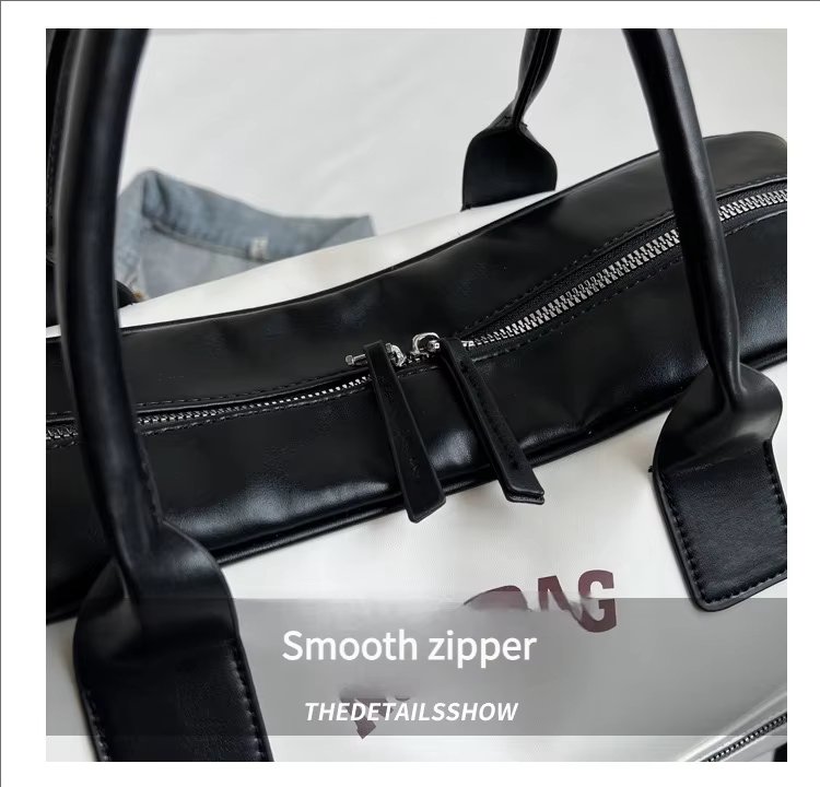 Waterproof PU Leather Business Travel Overnight Duffel Bag product detail