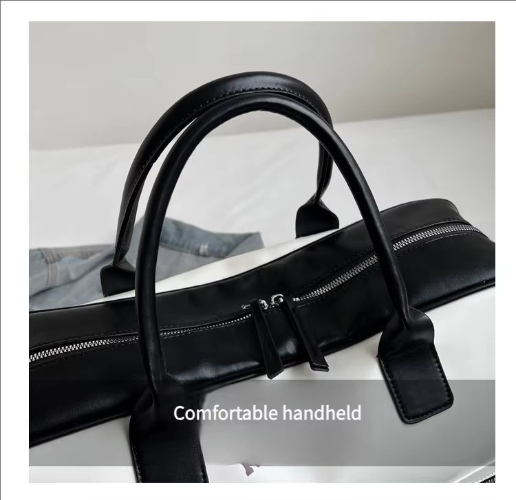 Waterproof PU Leather Business Travel Overnight Duffel Bag product detail