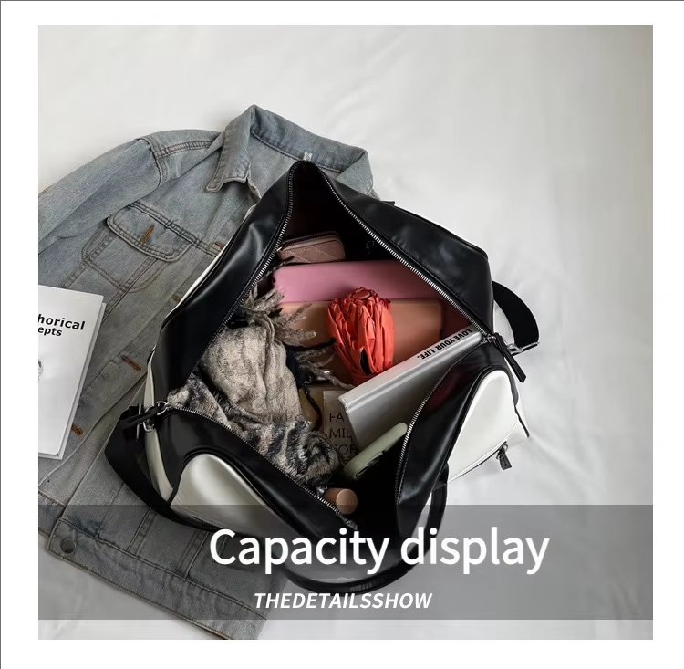Waterproof PU Leather Business Travel Overnight Duffel Bag product detail