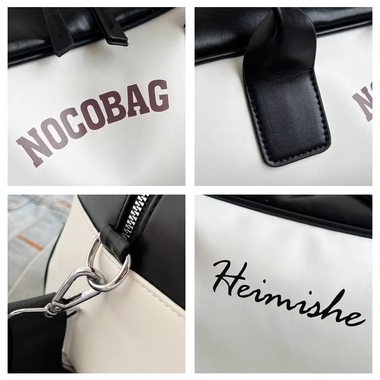 Waterproof PU Leather Business Travel Overnight Duffel Bag product detail