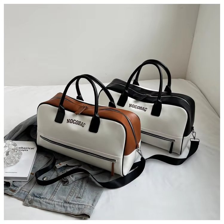 Waterproof PU Leather Business Travel Overnight Duffel Bag product detail