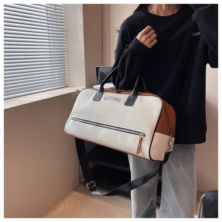 Waterproof PU Leather Business Travel Overnight Duffel Bag product detail