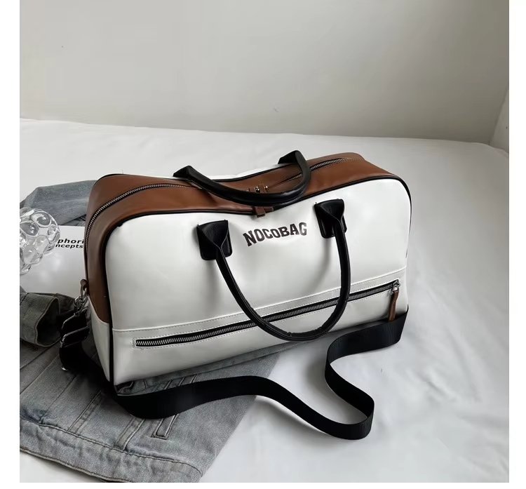 Waterproof PU Leather Business Travel Overnight Duffel Bag product detail