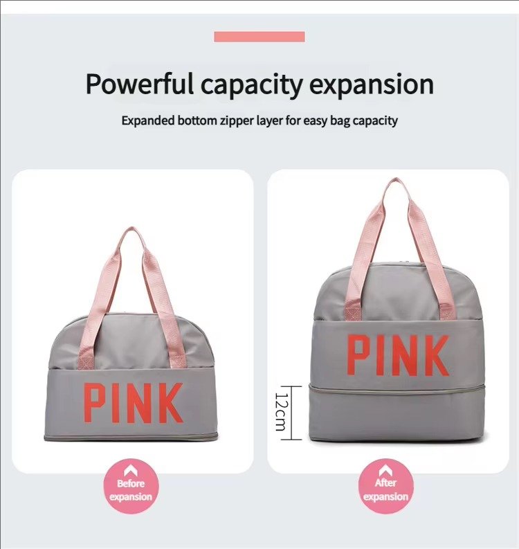 Dry and Wet Separation Large Capacity Travel Duffel Bag Expandable Swimming Gym Sports Fitness Yoga Tote Bag detail image