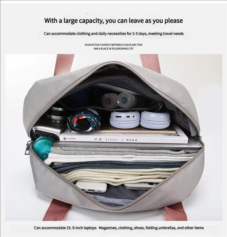 Dry and Wet Separation Large Capacity Travel Duffel Bag Expandable Swimming Gym Sports Fitness Yoga Tote Bag detail image