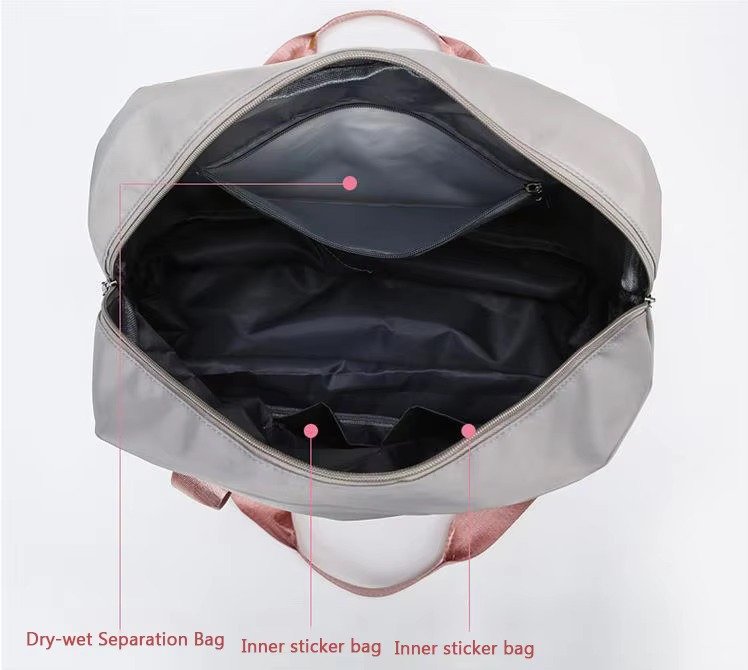 Dry and Wet Separation Large Capacity Travel Duffel Bag Expandable Swimming Gym Sports Fitness Yoga Tote Bag detail image