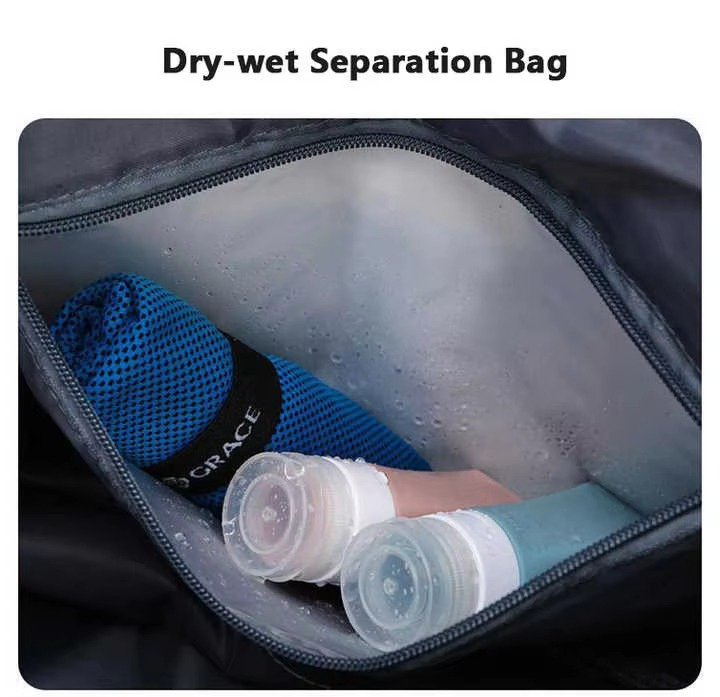 Dry and Wet Separation Large Capacity Travel Duffel Bag Expandable Swimming Gym Sports Fitness Yoga Tote Bag detail image
