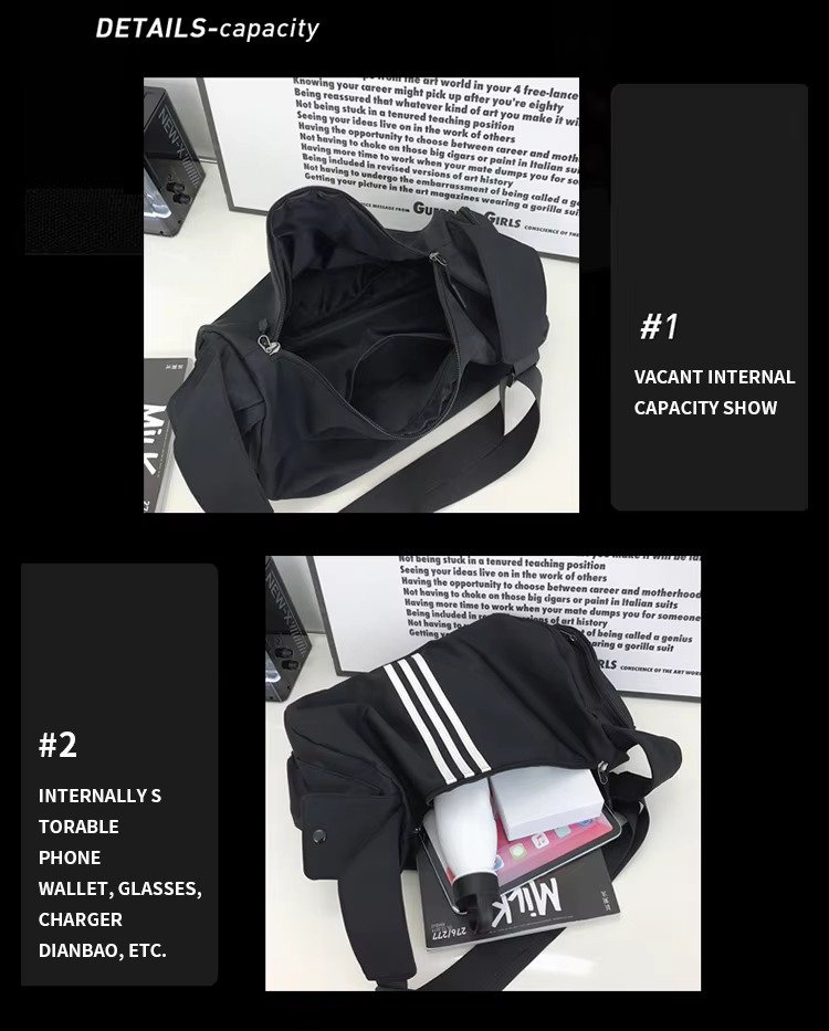 Large Capacity Sports Swimming Yoga Fitness Bag Casual Lightweight Messenger Travel Duffel Bag Lightweight Storage Crossbody Bag detail image