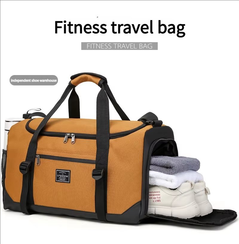 Waterproof Shoe Compartment Canvas Sports Travel Duffel Bag product detail