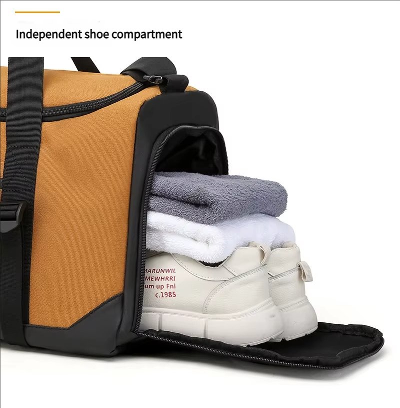 Waterproof Shoe Compartment Canvas Sports Travel Duffel Bag product detail
