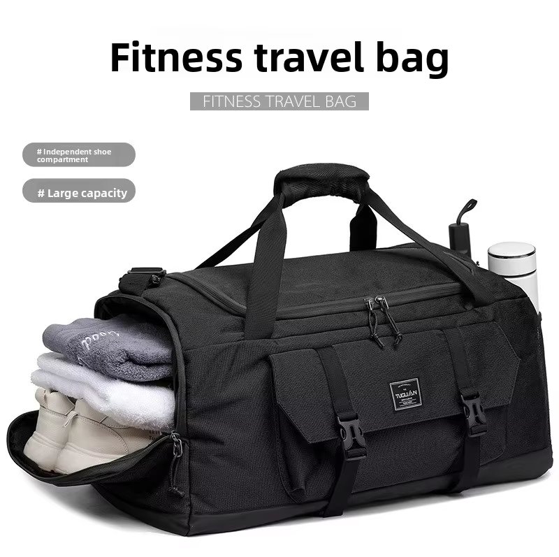 Waterproof Shoe Compartment Canvas Sports Travel Duffel Bag product detail