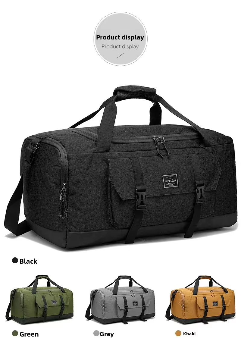 Waterproof Shoe Compartment Canvas Sports Travel Duffel Bag product detail