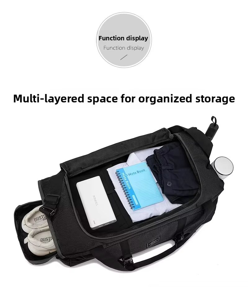 Waterproof Shoe Compartment Canvas Sports Travel Duffel Bag product detail
