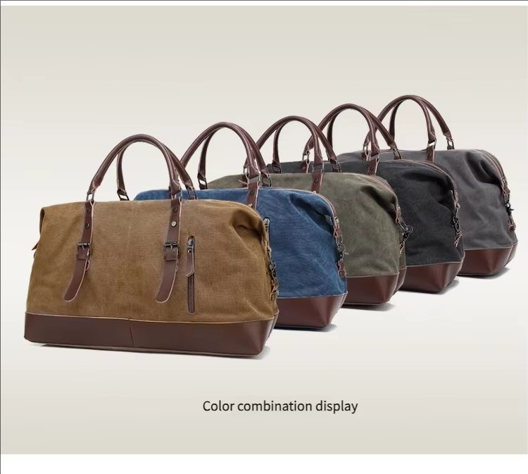 Waterproof Canvas Weekend Travel Carry-On Duffel Bag product detail