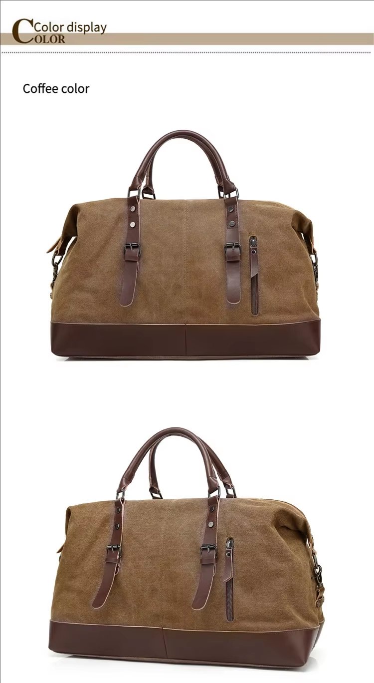 Waterproof Canvas Weekend Travel Carry-On Duffel Bag product detail