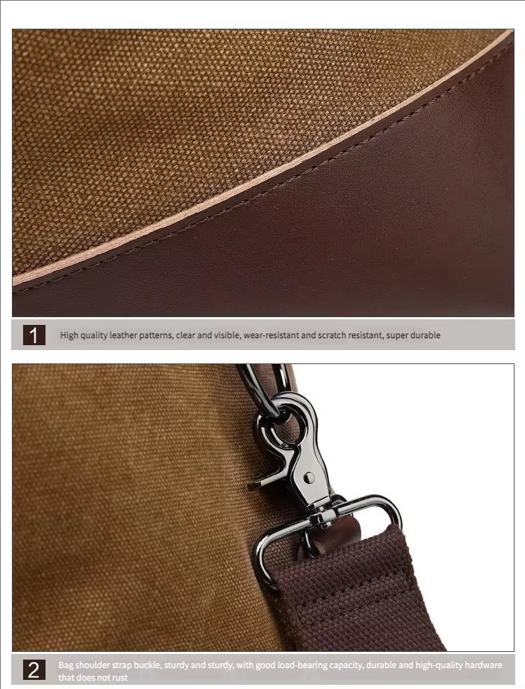 Waterproof Canvas Weekend Travel Carry-On Duffel Bag product detail