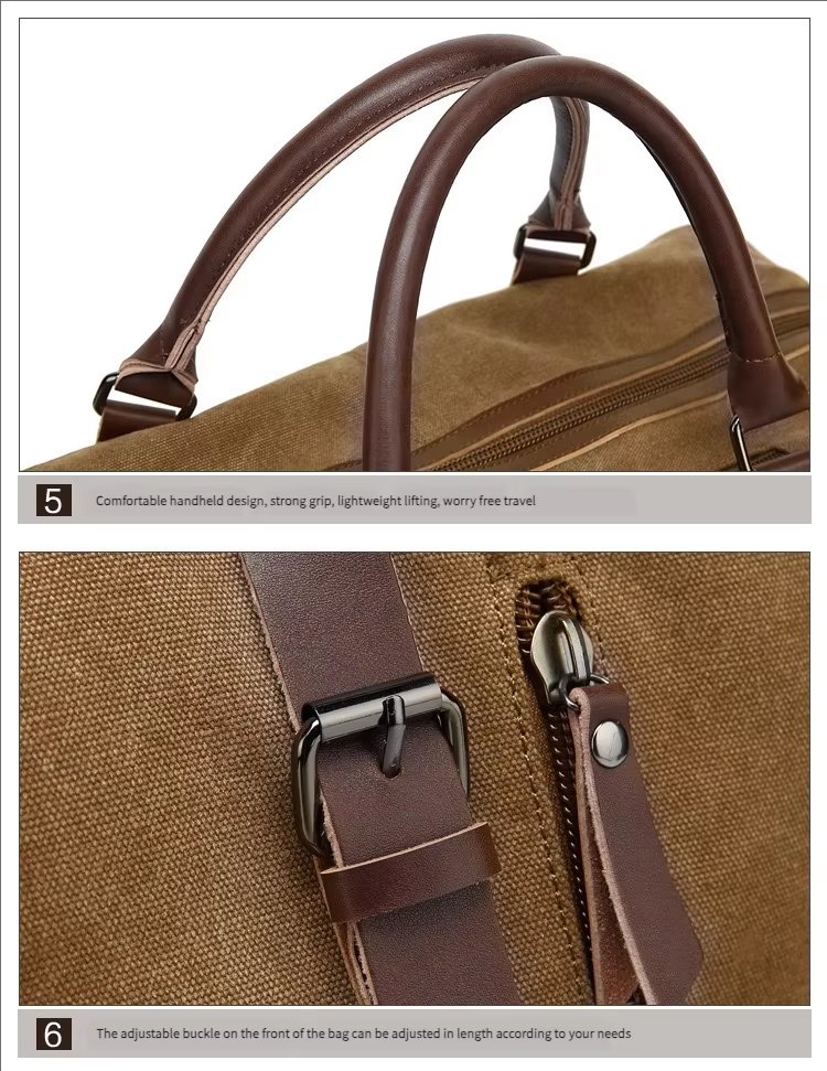 Waterproof Canvas Weekend Travel Carry-On Duffel Bag product detail