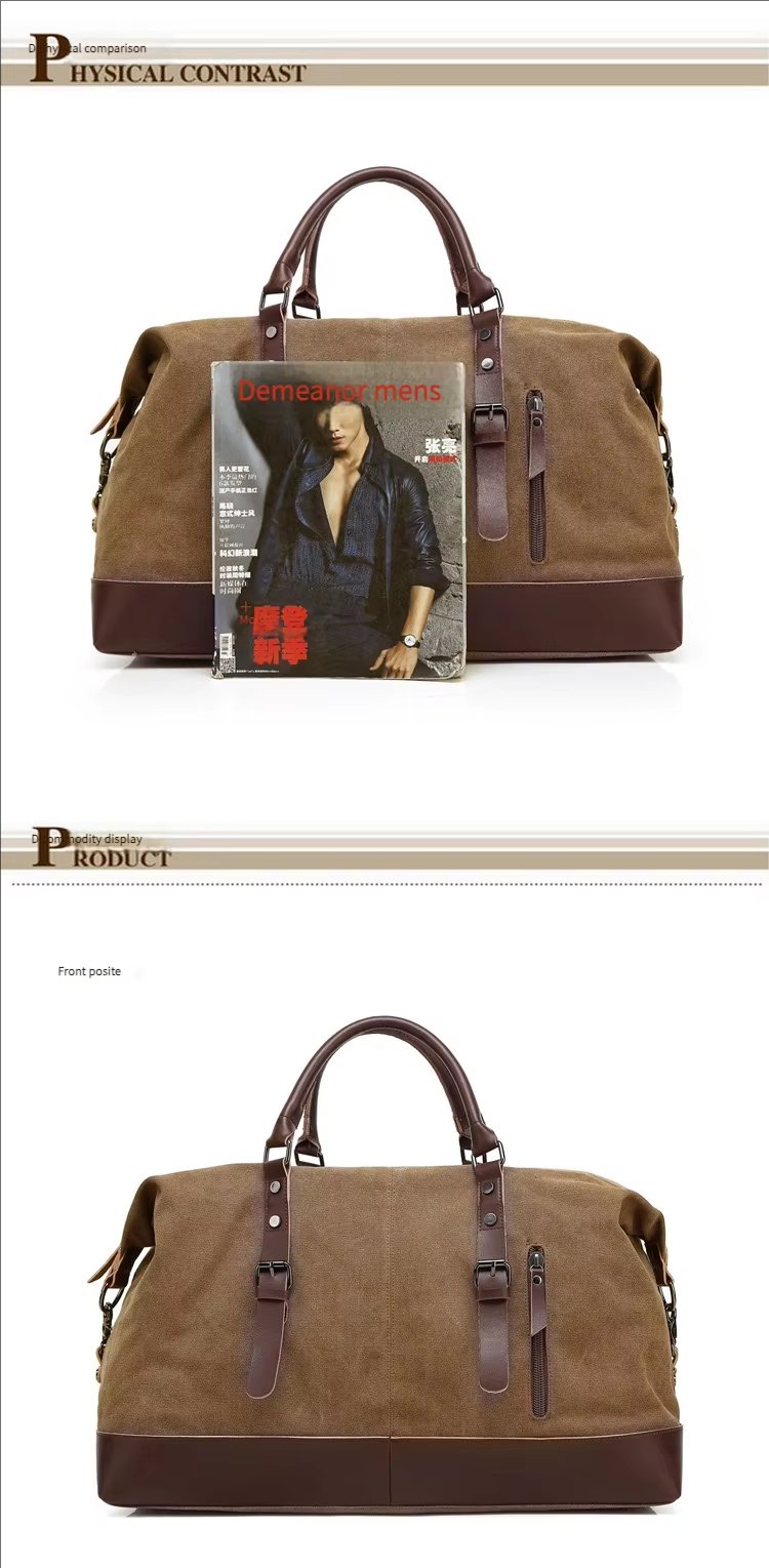 Waterproof Canvas Weekend Travel Carry-On Duffel Bag product detail