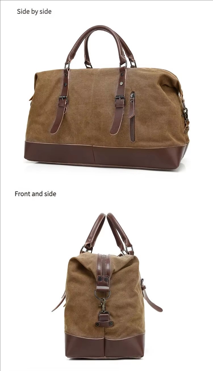 Waterproof Canvas Weekend Travel Carry-On Duffel Bag product detail