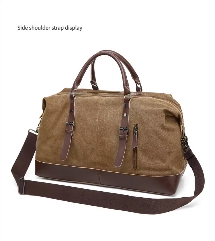 Waterproof Canvas Weekend Travel Carry-On Duffel Bag product detail