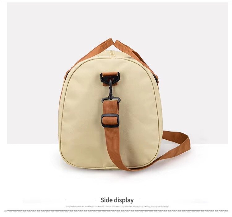 Waterproof Canvas Yoga Training Fitness Gym Bag with Shoes Compartment Lightweight Weekender Travel Duffel Bags detail image