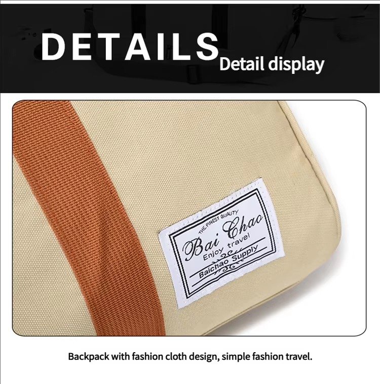 Waterproof Canvas Yoga Training Fitness Gym Bag with Shoes Compartment Lightweight Weekender Travel Duffel Bags detail image