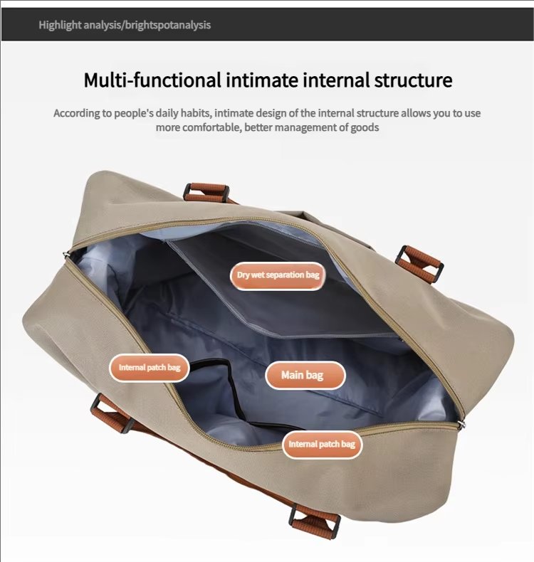 Waterproof Travel Duffel Bag Outdoor Sports Tote Gym Shoulder Yoga Handbags Portable Luggage Storage - product detail