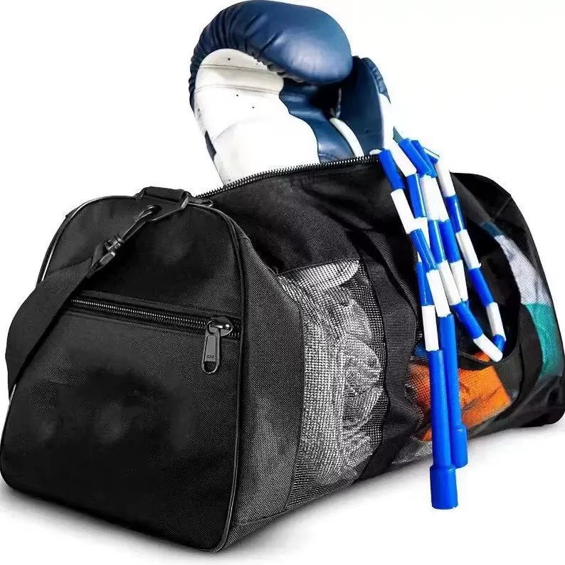 Large Capacity Tote Travel Gym Duffel Bag Lightweight Field Hockey Bag Mesh Breathable Boxing Sports Fitness Bag detail image